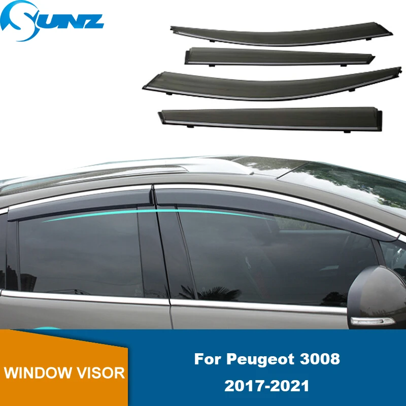 Car Window Deflector For Peugeot 3008 2017 2018 2019 2020 2021 Side Window Visor Deflector Windshield For Rain Guard Shields