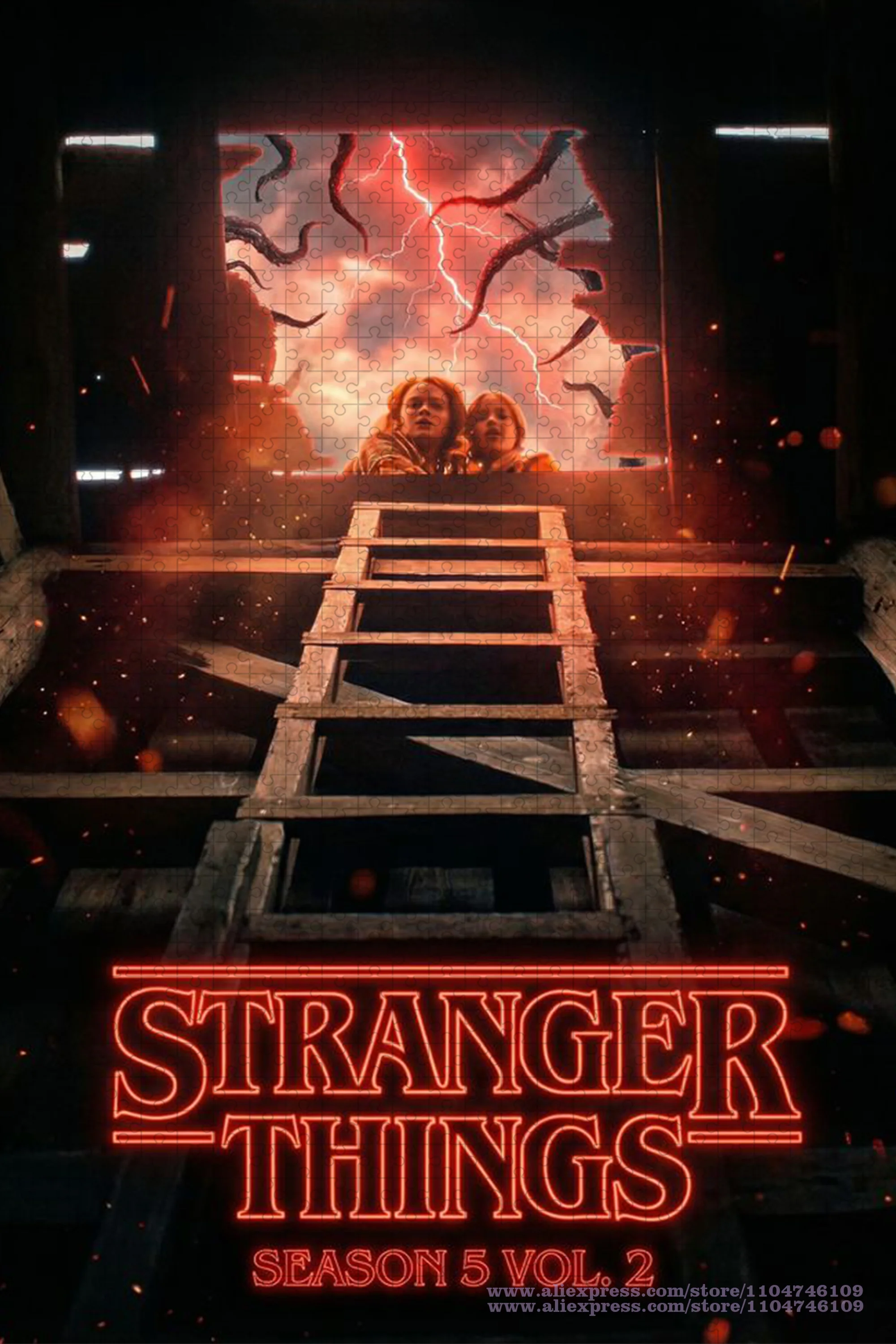 Stranger Things Puzzle Jigsaw 108/200/300/500/1000/1500Pcs Intelligence Puzzles for Kids & Adults Funny Puzzles Home Decoration