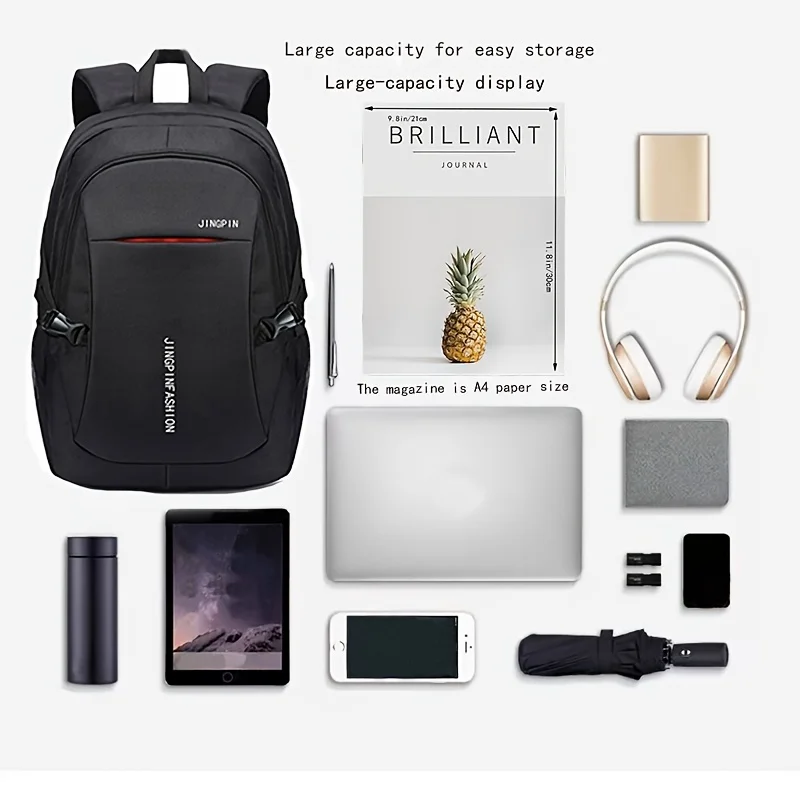 High-Capacity, Spine-Supportive College Backpack - Laptop Compartment, Durable & Ideal Gift