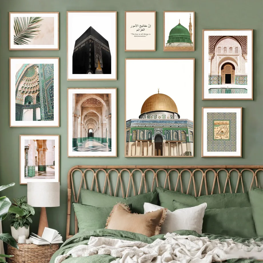 Islamic Mosque Quran Architecture Palace Landscape  Wall Art Canvas Painting Posters And Prints Pictures For Linving Room Decor