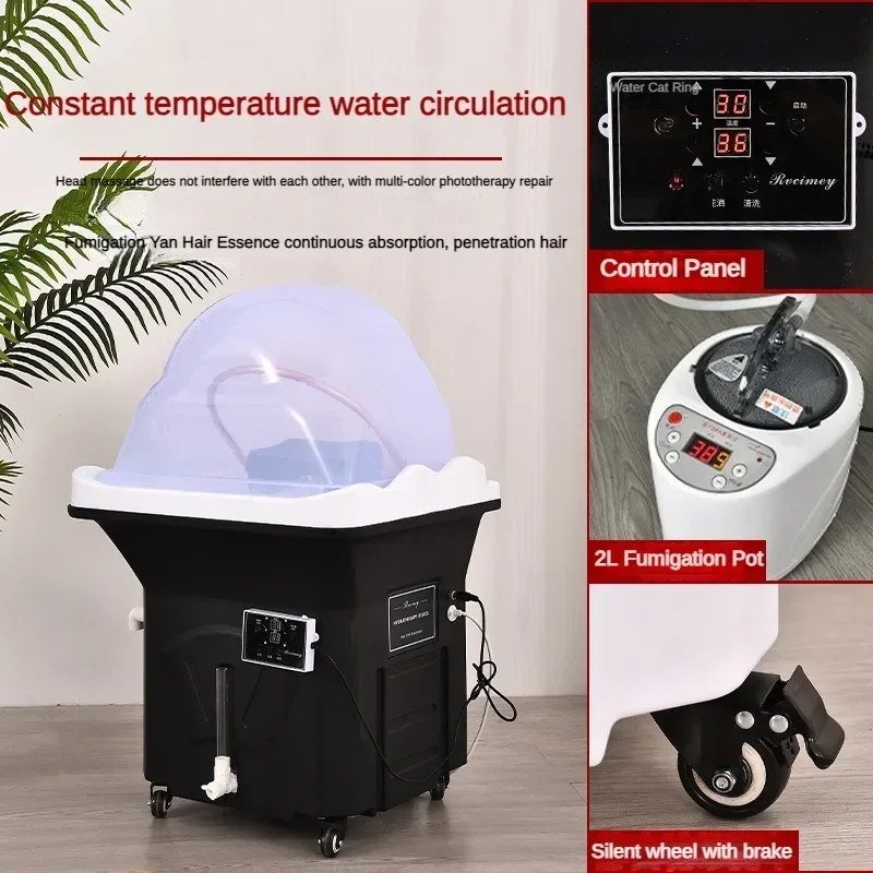 Automatic water cycle fumigation SPA head care shampoo machine constant temperature heating water storage head basin