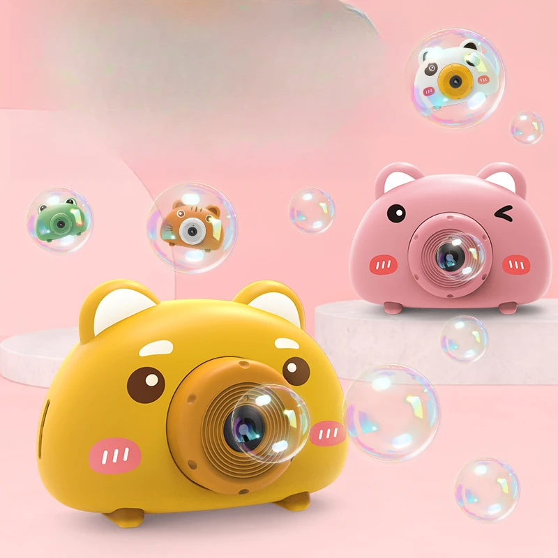 Bubbles Nieuw volautomatisch kindercartoon varken Bubble Camera speelgoed bestand tegen vallen Slijtage verzegeld zonder lekkage buiten