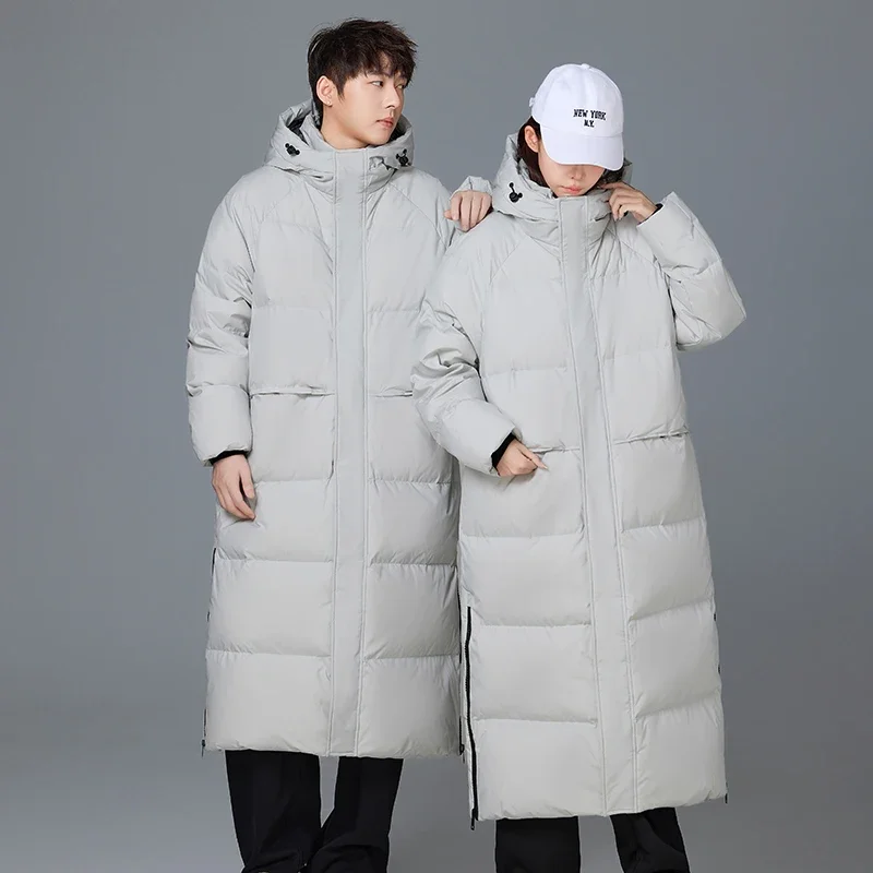 Long Down Jacket Man Unisex Duck Down Male Padding Jackets for Women Mens Winter Jacket Casual Man Sack Padded Cold Coat