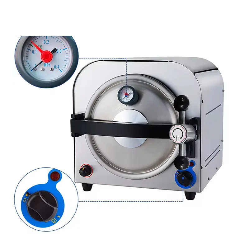 Dentals Sterilizer Disinfection Cabinet Oral Ophthalmology Medical Disinfection Cabinet Vacuum High Temperature Sterilizer 14L