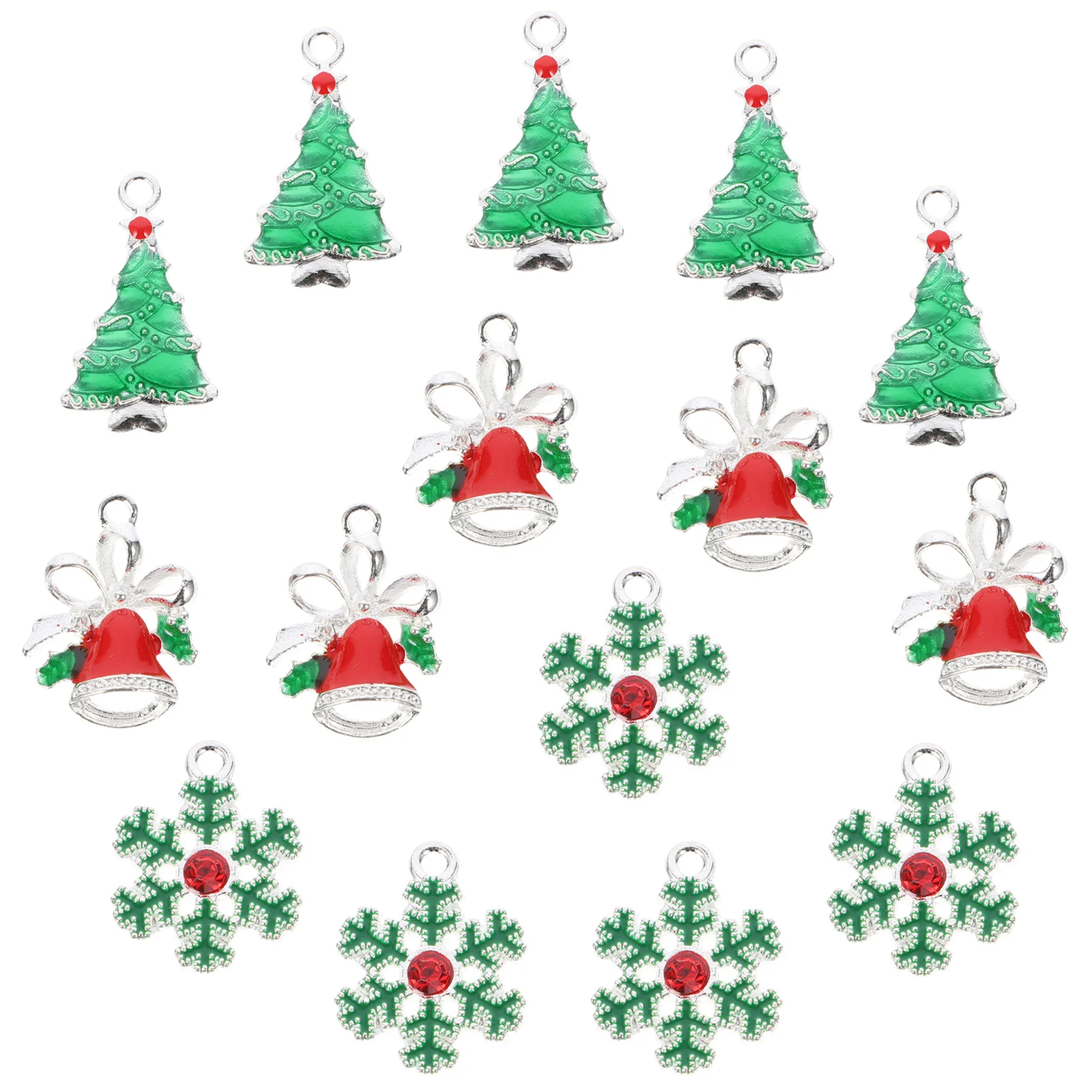 

15pcs Christmas Oil Drop Alloy Pendant Charms Small Decor Jewelry DIY Accessories Necklace Bracelet Earrings Gifts