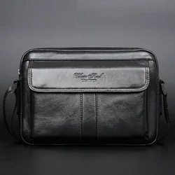 Men Shoulder Cross body Messenger Bag Genuine Leather Classical Fashion Casual Real Cowhide Male Business Briefcase Bags