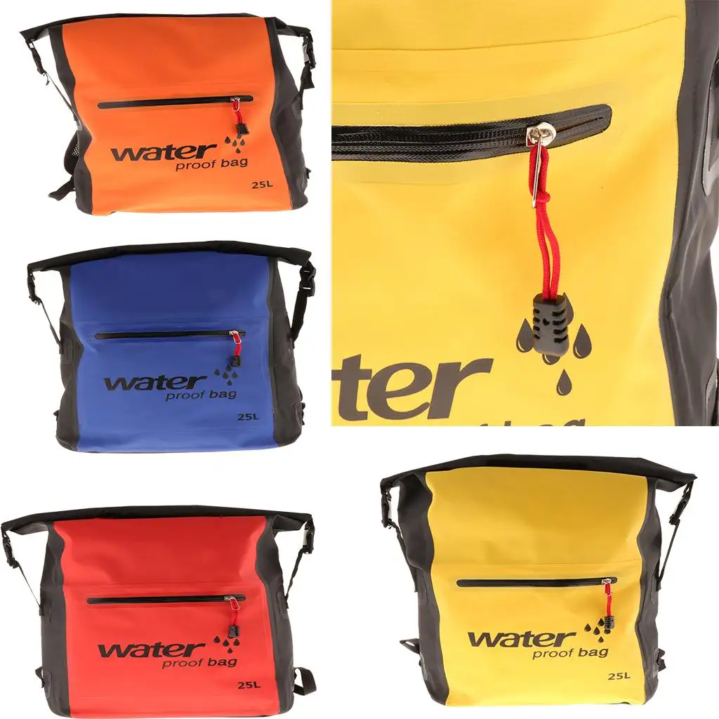 Waterproof Dry Bags Backpack 25L Heavy Duty for Rafting Kayaking Boating Inflatable Boat Bag Outdoor Storage