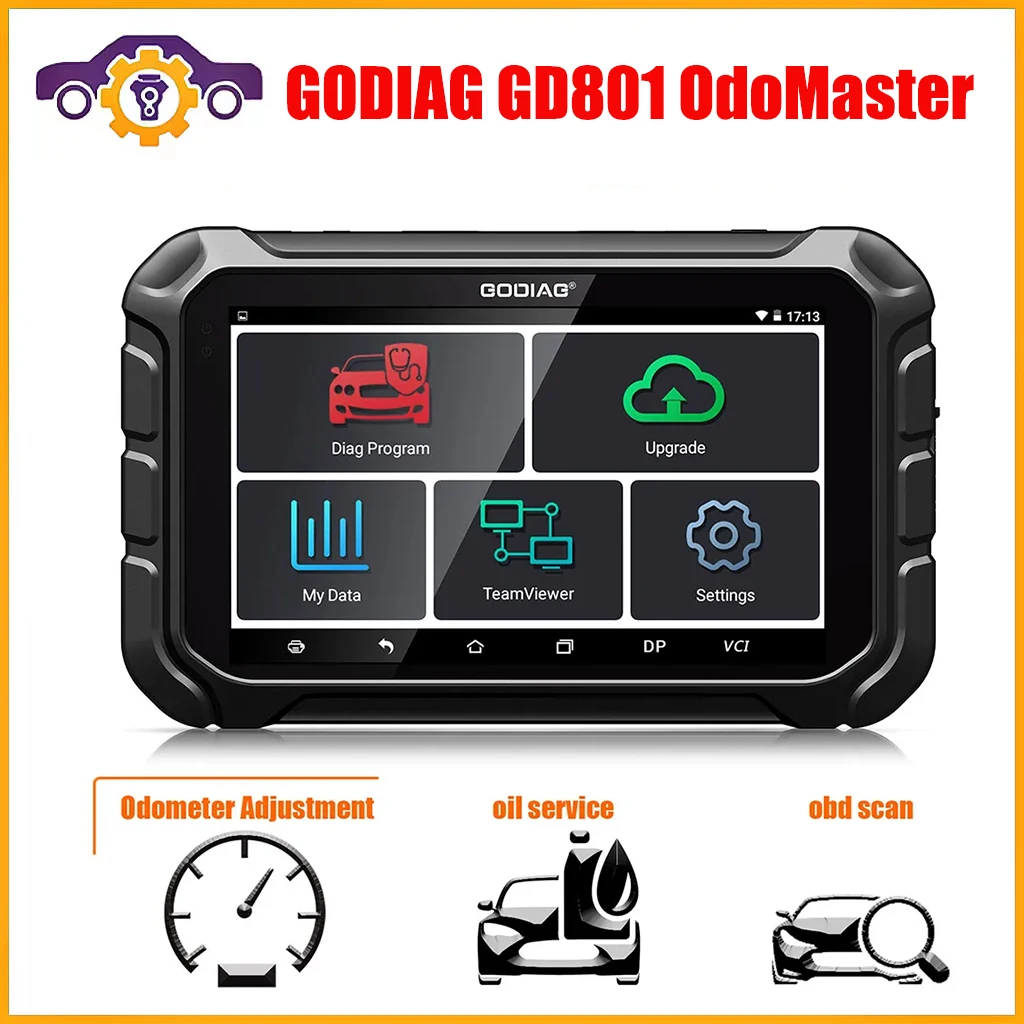 

GODIAG GD801 Support Mile-age Correction OBDII Cluster Calibration Correction Tool Auto Key Programmer PK OBDSTAR X300M GD801