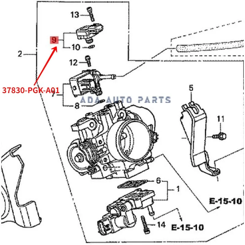 Original 37830-PGK-A01 079800-5410 MAP Manifold Absolute Pressure Sensor For Honda CR-V Element Odyssey Pilot Acura MDX RSX TSX