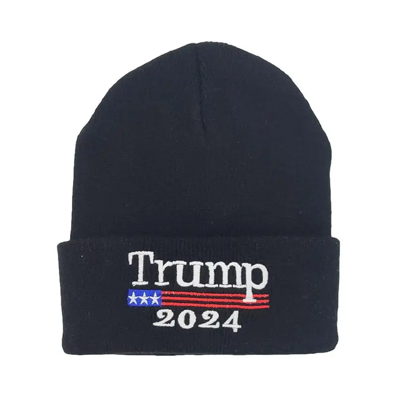 2024 hats Donald campaign knitted hats US presidential election hats warm trendy new Knitted Beanie Embroidered hat for adult