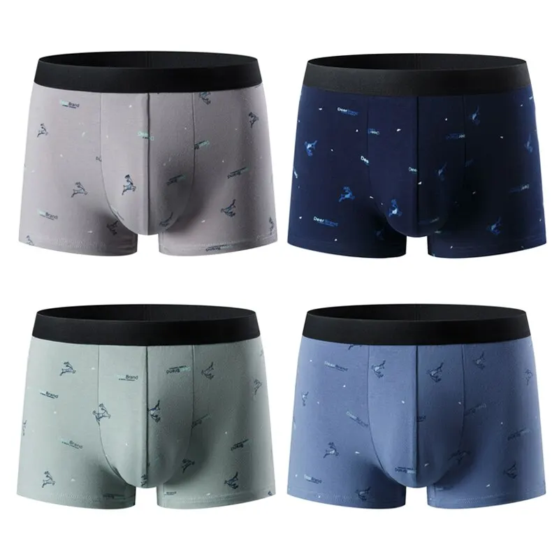 4pcs Men S Panties Cotton Men S Boxers Panties Boys Trend Breathable Teenage Boxers Shorts Thin Style