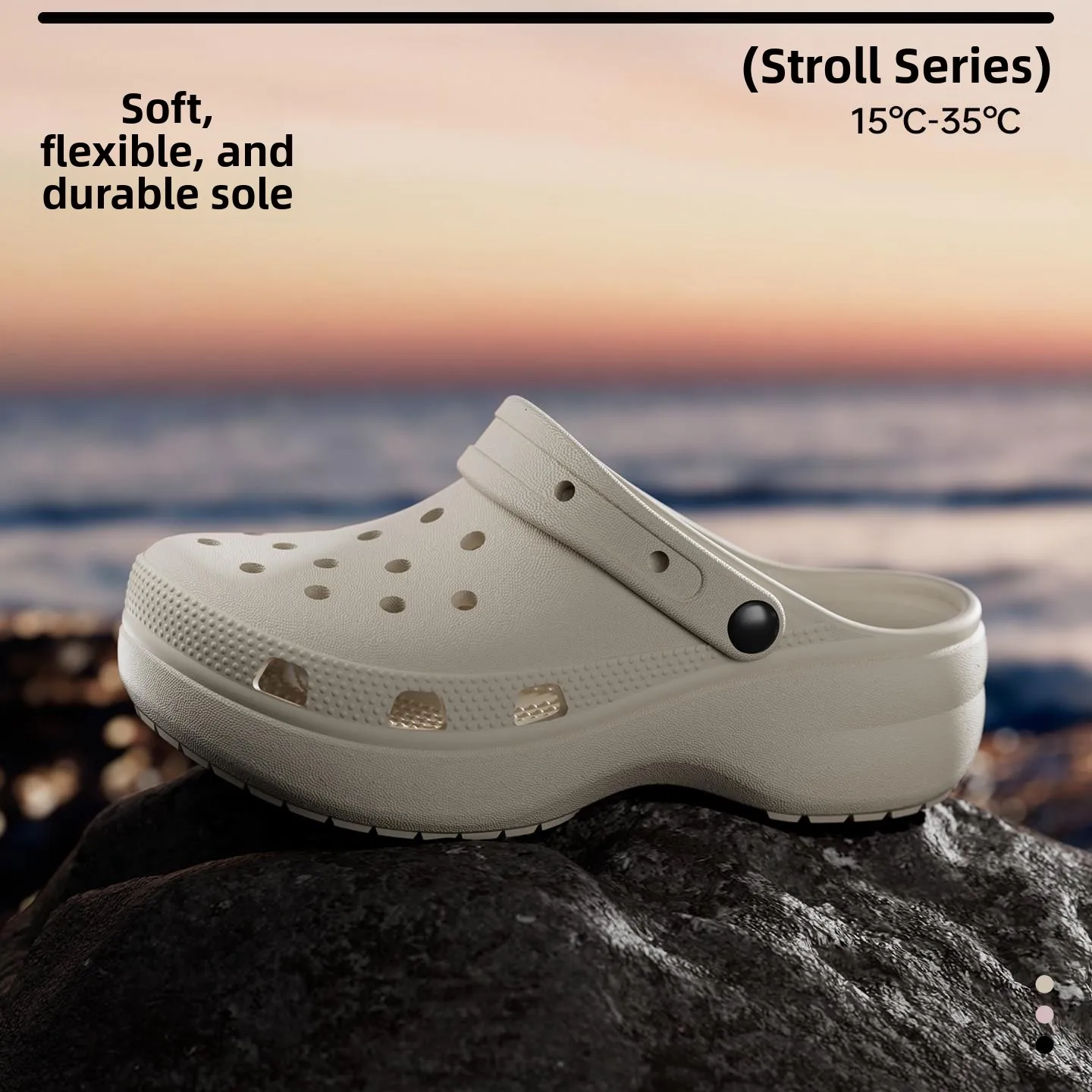 Women's Summer Soft Bottom Non-Slip Flip Flops Arch Support Thick Heel Sandals Sweet Style Packaged Head Hole Hole Shoes