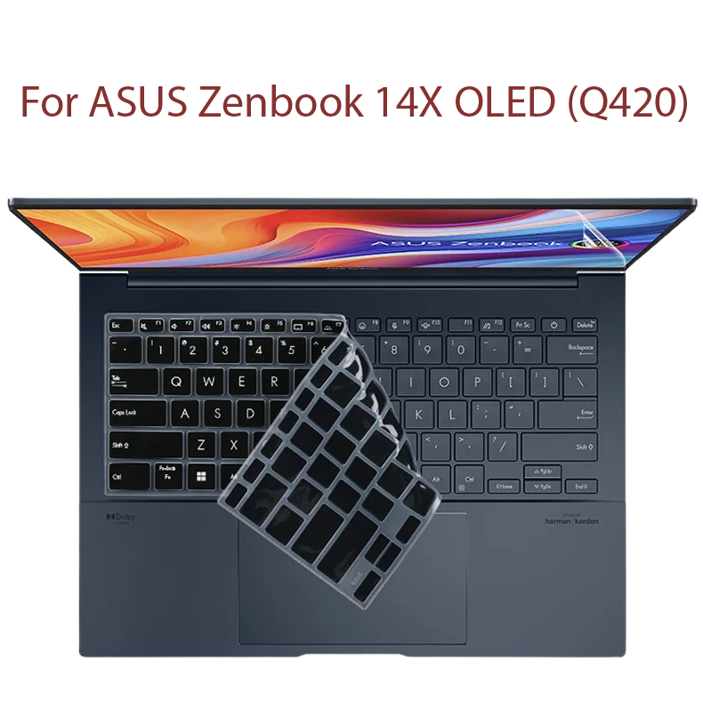 For Asus ZENBOOK Pro 14 14X OLED 2024 2023 Q420VA Q420V Q420 VA Q410VA Q410V Q410 TPU Silicone laptop Keyboard COVER SKIN