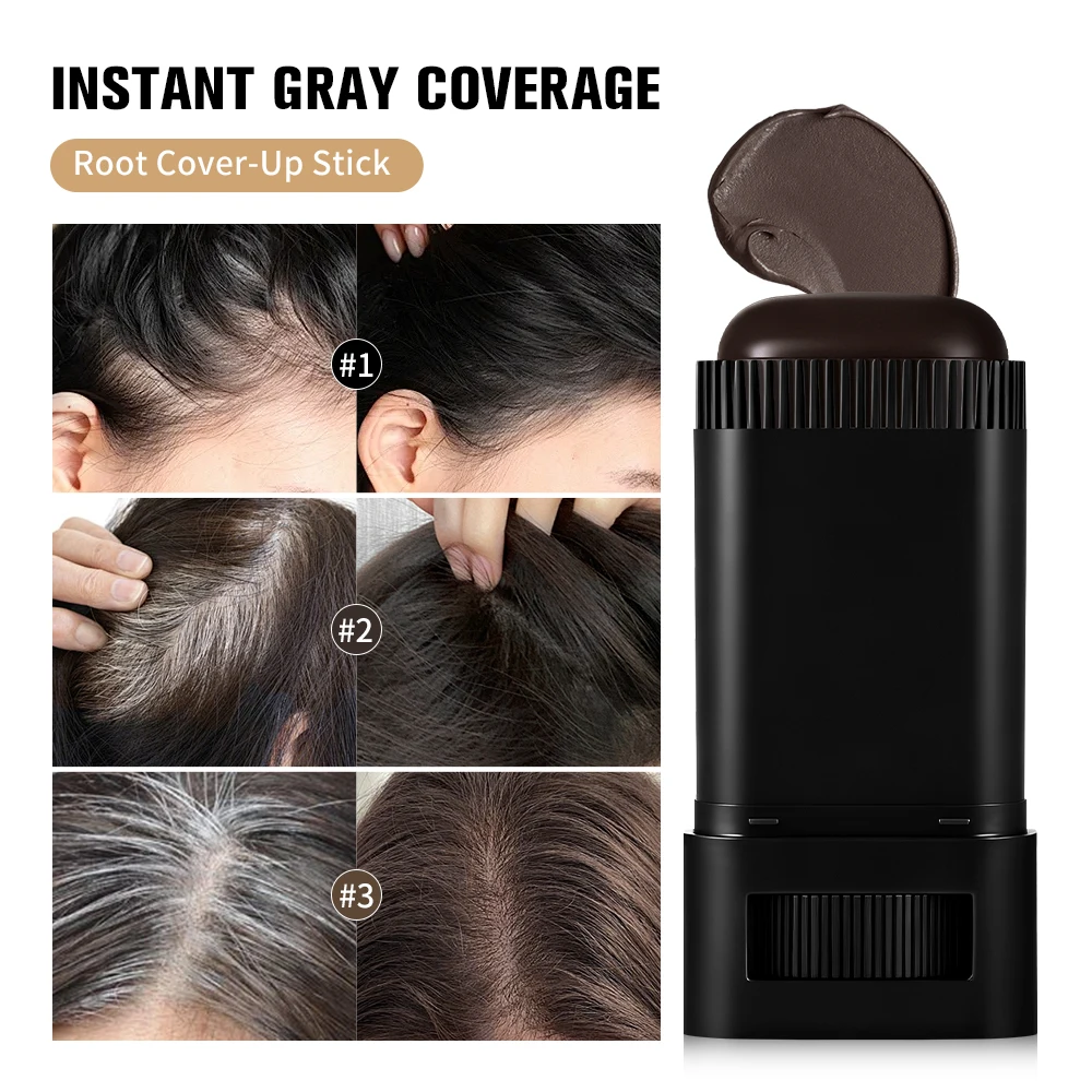 3 in 1 Hair Dye Stick with Comb Teeth - Waterproof, Sweat-Resistant Temporary Hair Color Corrector, Quickly Covers Gray Hair