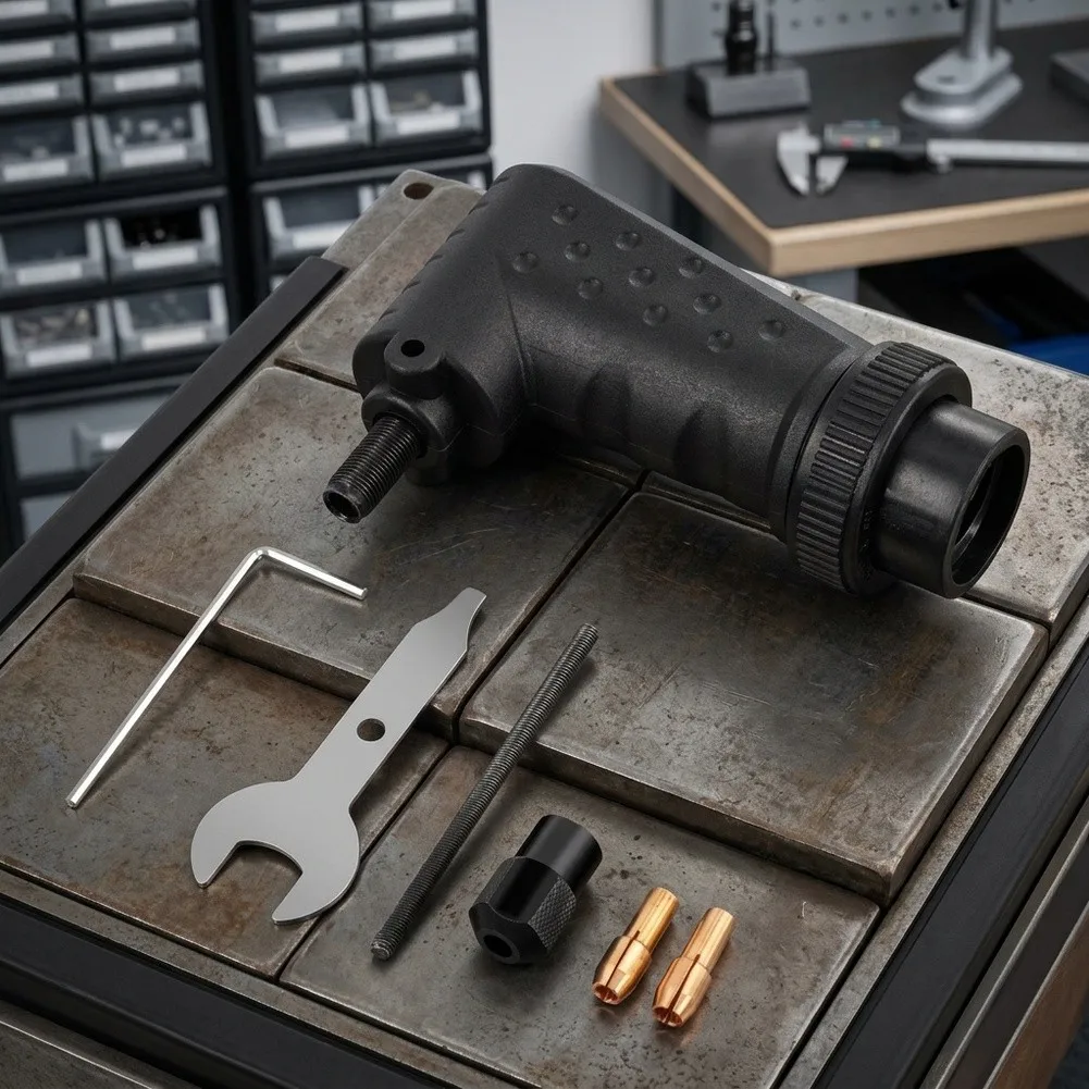 Metal Right Angle Head Adapter Compatible For 4000 3000 8220 Rotary Tool For Tight Space Sanding Grinding
