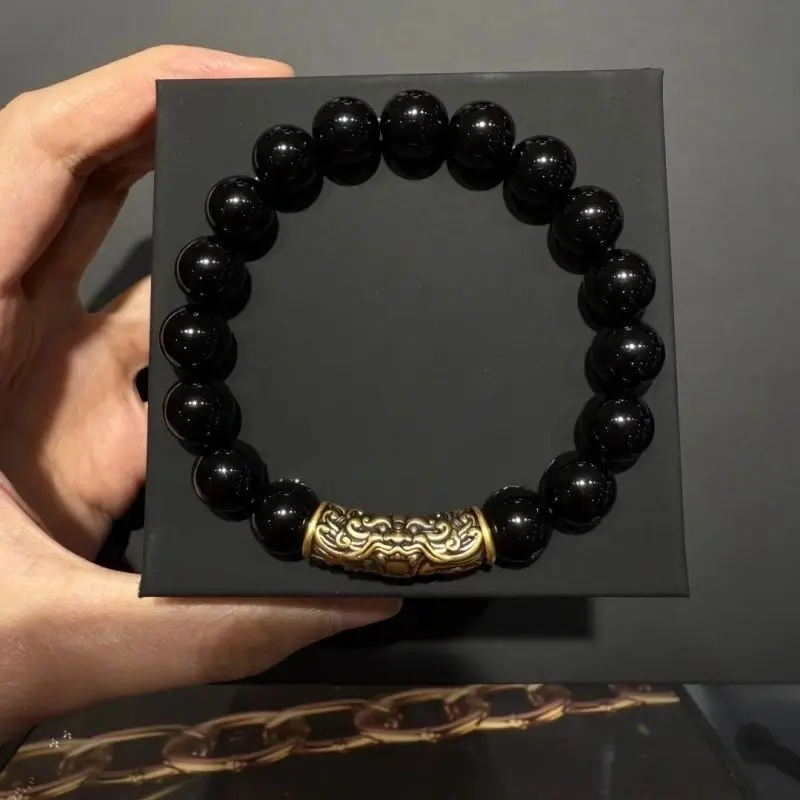 Retro Gourmet Pattern Bracelet for Boys Trendy Handsome All-match High-end Bracelet Aggressive Gift Accessories