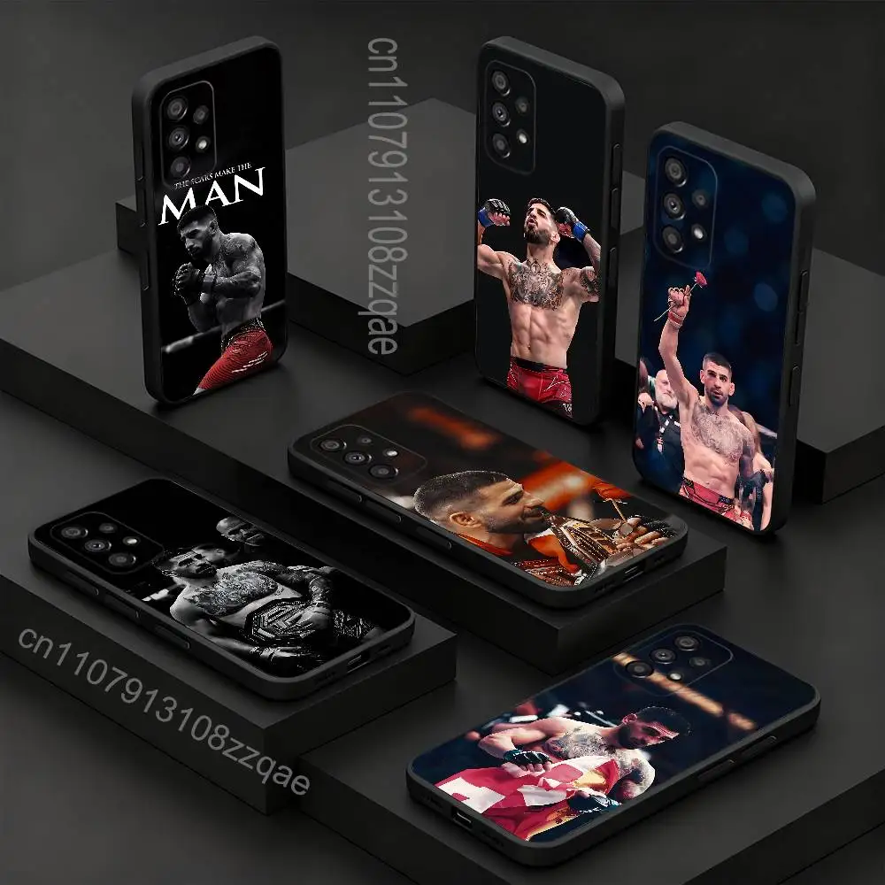 El Matador Who Is I-Ilia T-Topuria For Samsung Galaxy A73,52,32,71,41,53,31,72,22,5G,J7,Note,8,9 Soft Black Dust-proof Cover