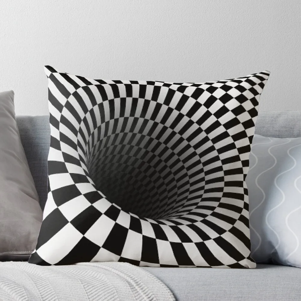 

black and white optical illusion Throw Pillow Couch Cushions ornamental pillows for living room Cushion Cover Set