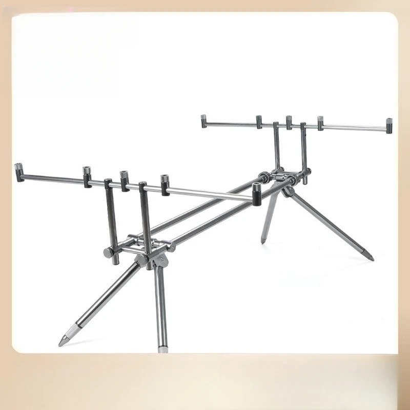 

New Arrival Portable Fast Folding Telescopic Fishing Rod Racks Aluminum Alloy Carp Fishing Long Casting Rod Holder