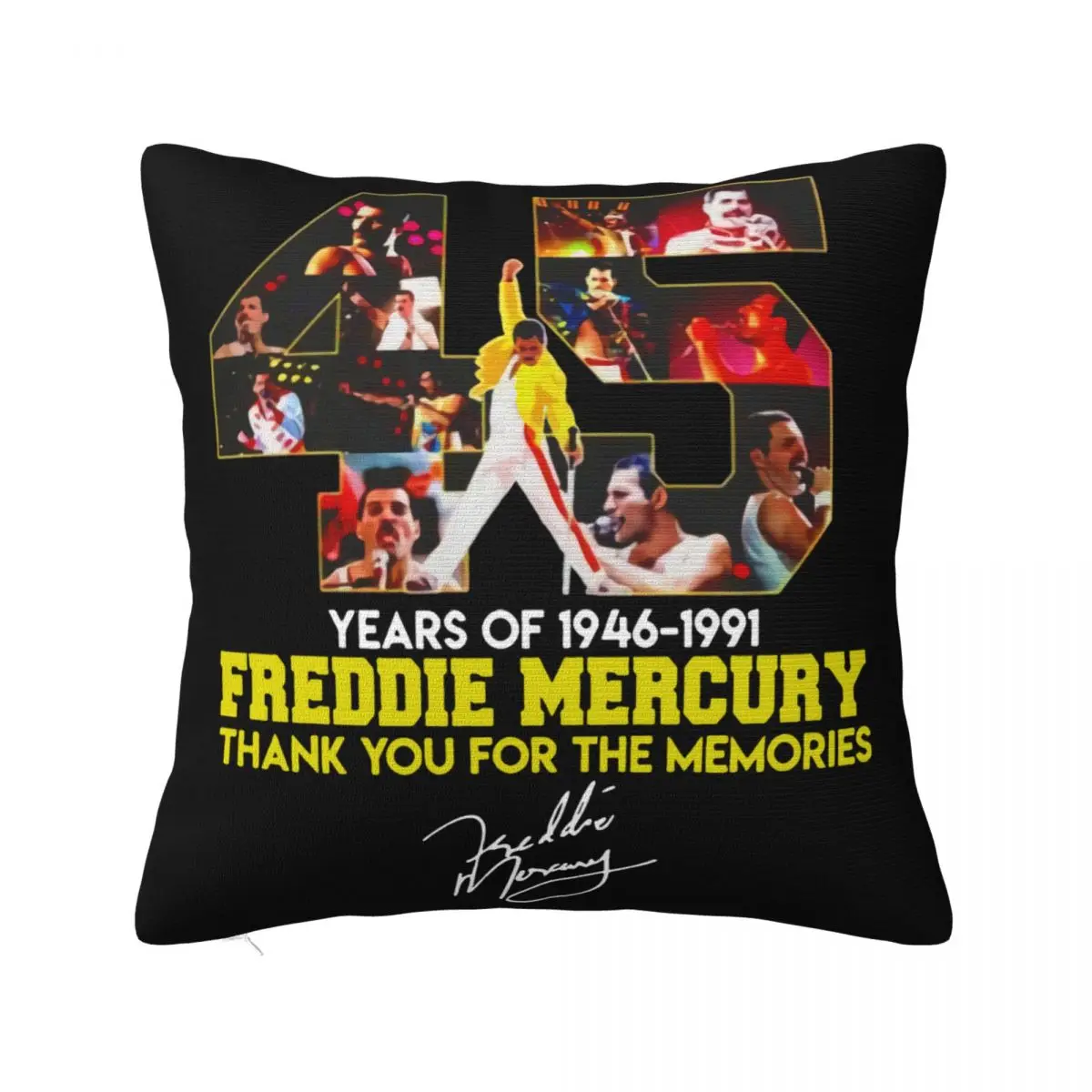 45 1996 1991 Freddie Mercury Thank You Cho The Memories Selling Many Colors Latest Summer Pillow Case