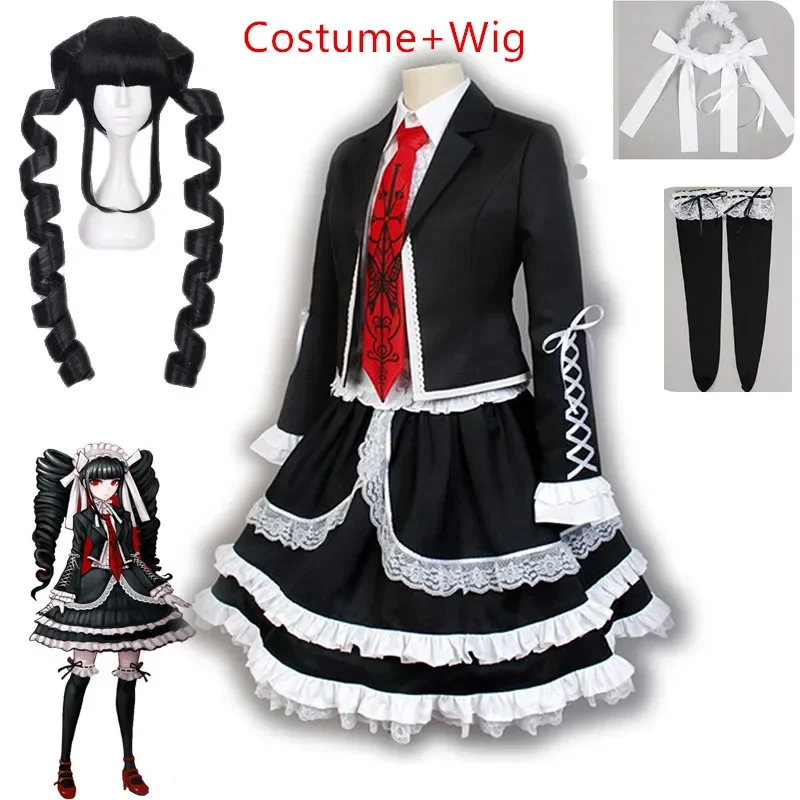 Yashiro taATM Gelwoman Cosplay fur s, Robe Celesa Ludenberg, Vêtements scolaires Lolita pour filles de jeu, Uniforme Zentai, Annonpa recruté, OI351