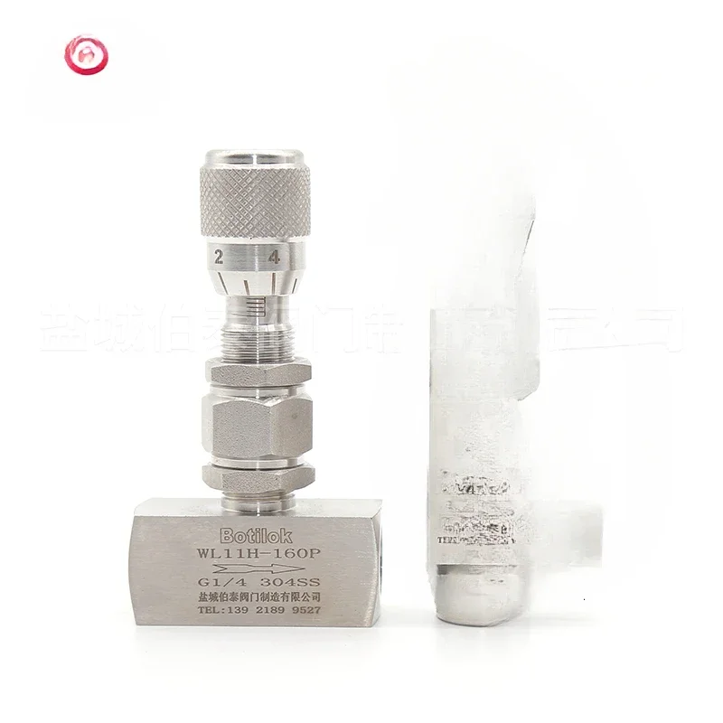 steel micro-regulating valve with graduated regulating valve, inner wire micro-regulating valve needle valve 316WL11H-320P