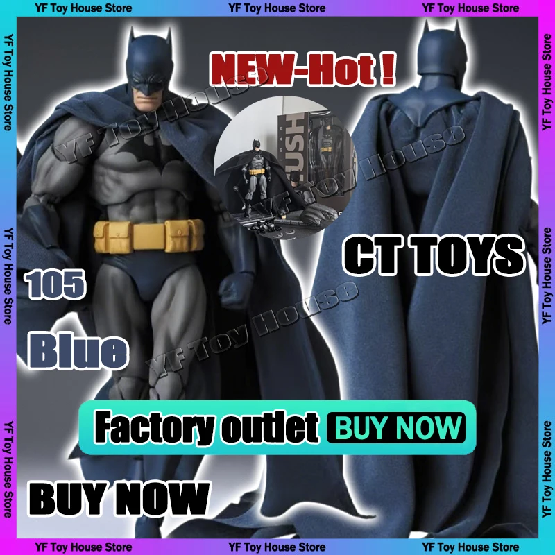 

CT Toys Hot-New Batman Hush Blue Version Mafex 105, черная версия, Dc Bat Man, аниме, фигурка, модель, статуя, игрушки, подарок