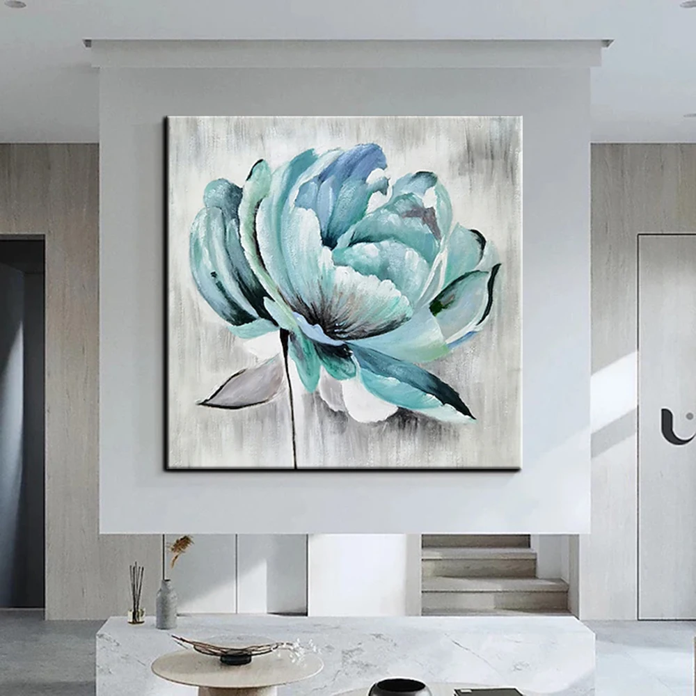 

Hand Painted Oil Painting Flower Oil Paintings Canvas Wall Art Modern Abstract Picture Bedroom Luxurious Decorative Painting