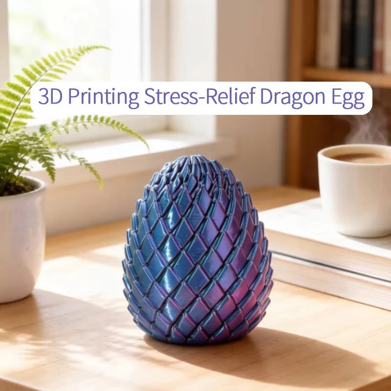 2026 New 3D Printed Twisty Fidget Dragon Egg Slime Toy, Stress Relief Anti-Anxiety Decompression Egg for Kids Adults Home Gift