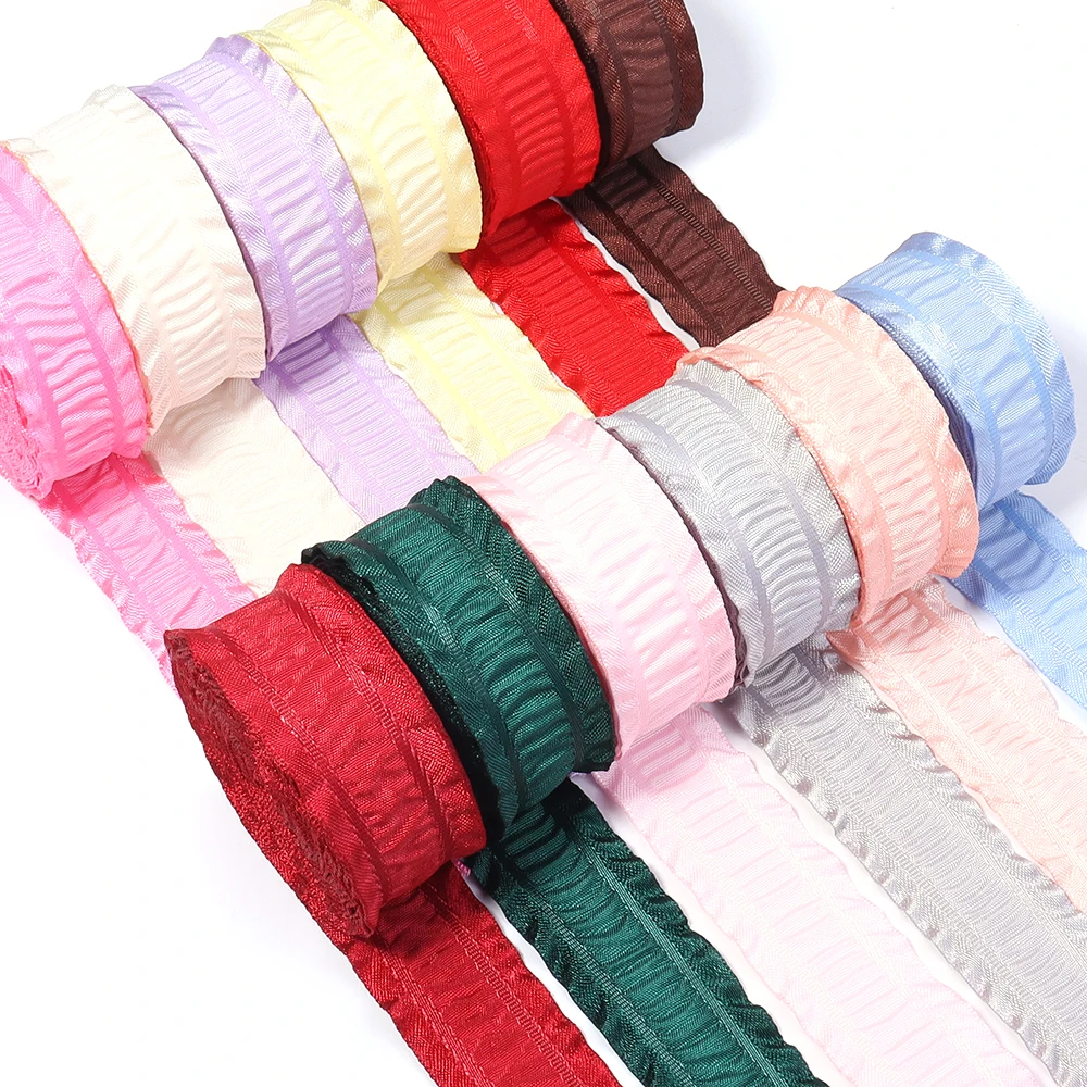 5 yards/rolle Fischschwanz Garn Bänder Bunte Welle Rand Band Geschenke Verpackung Material Für Handwerk Bouquet Hochzeit Party Dekoration