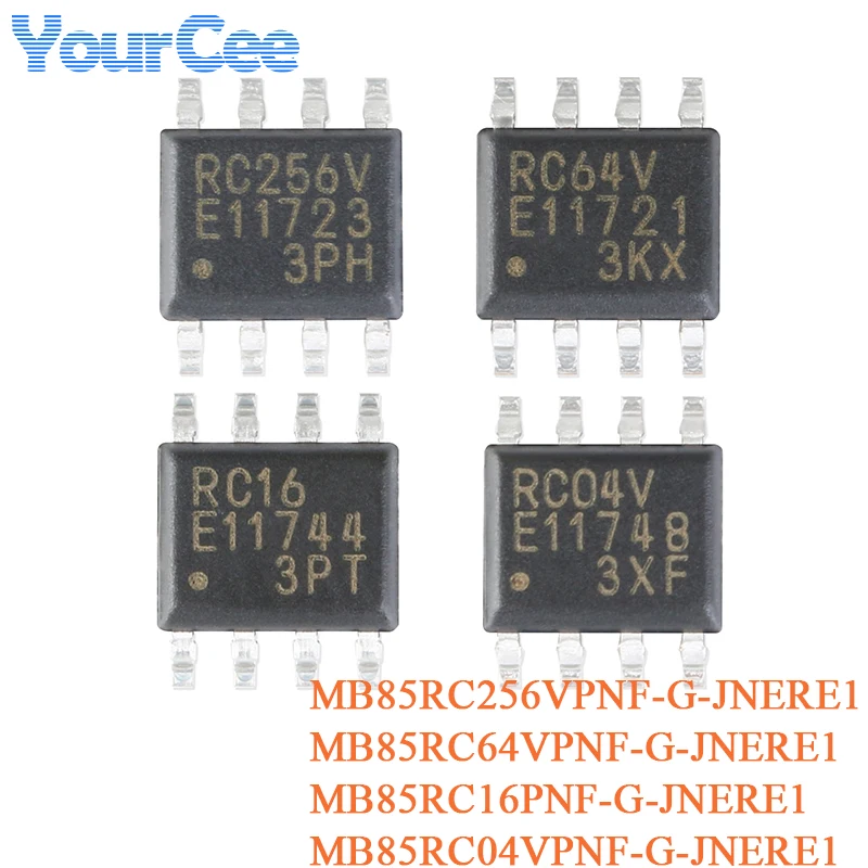 2 pezzi MB85RC256VPNF MB85RC64VPNF MB85RC16PNF MB85RC04VPNF G-JNERE1 SOIC-8 256Kb I2C interfaccia FRAM memoria ferroelettrica 2.7V-5.5V