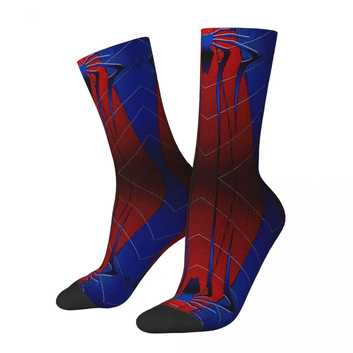 High Quality Spider Web Art Traditional Socks Men's Socks Retro Harajuku Street Style Novelty Seamless Crew Sock Z3