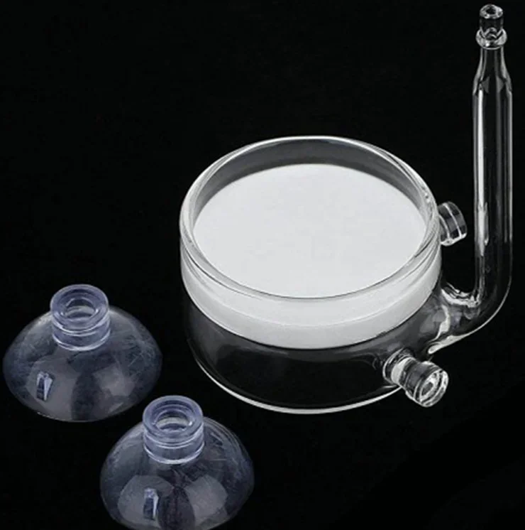 4CM-5CM Big Surface Aquarium Glass CO2 Diffuser with U Connecting Glass Pipe..