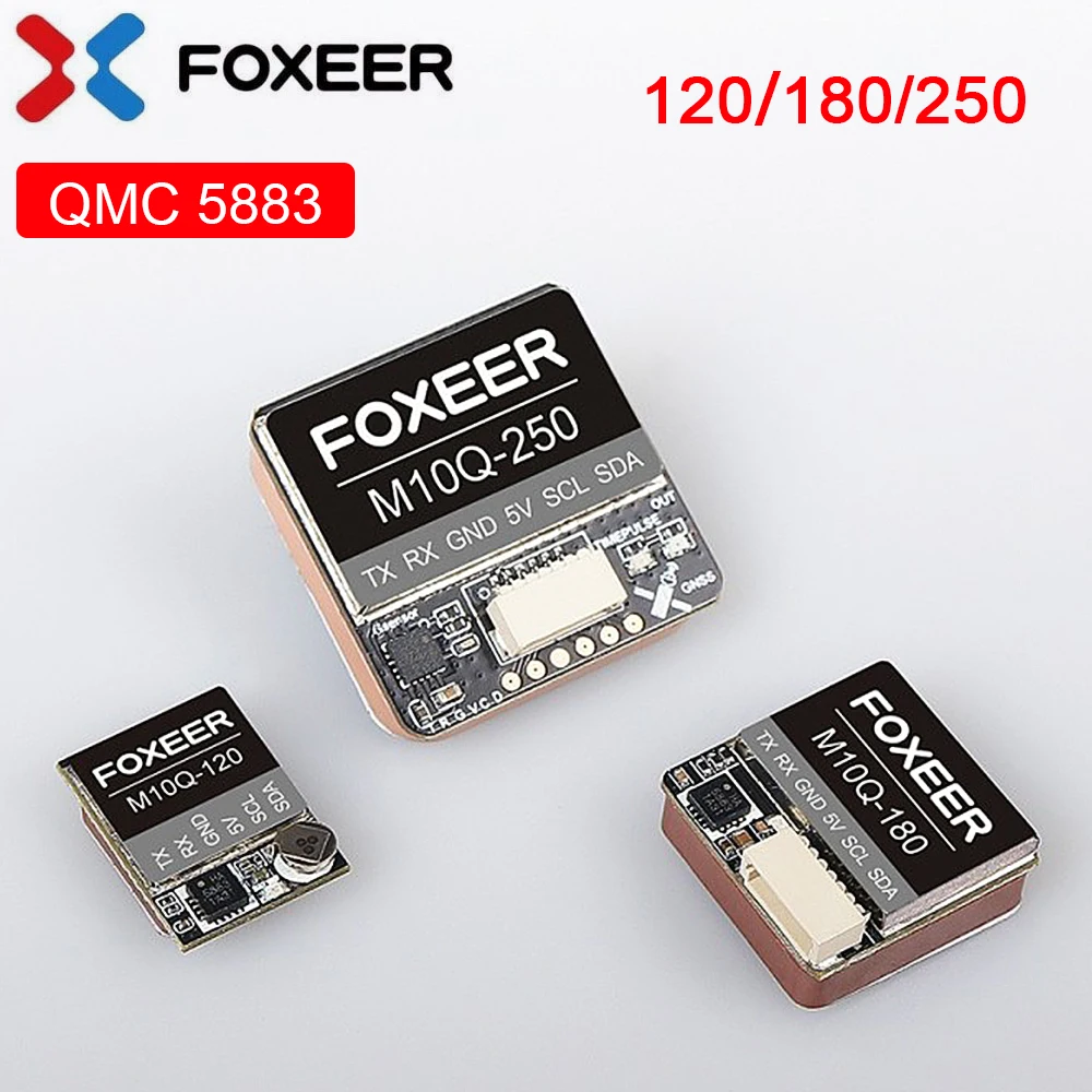 

Foxeer M10Q-120 / M10Q-180 / M10Q-250 M10 Dual Protocol GPS Built-in QMC5883 Compass Ceramic Antenna for RC Airplane FPV Drone