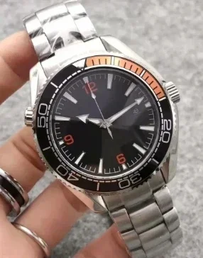 ساعة ميكانيكية للرجال من مارين كوزموس ستانلس ستيل Relogio Masculino أسود أزرق سيراميك عتيق ساعة أوتوماتيكية