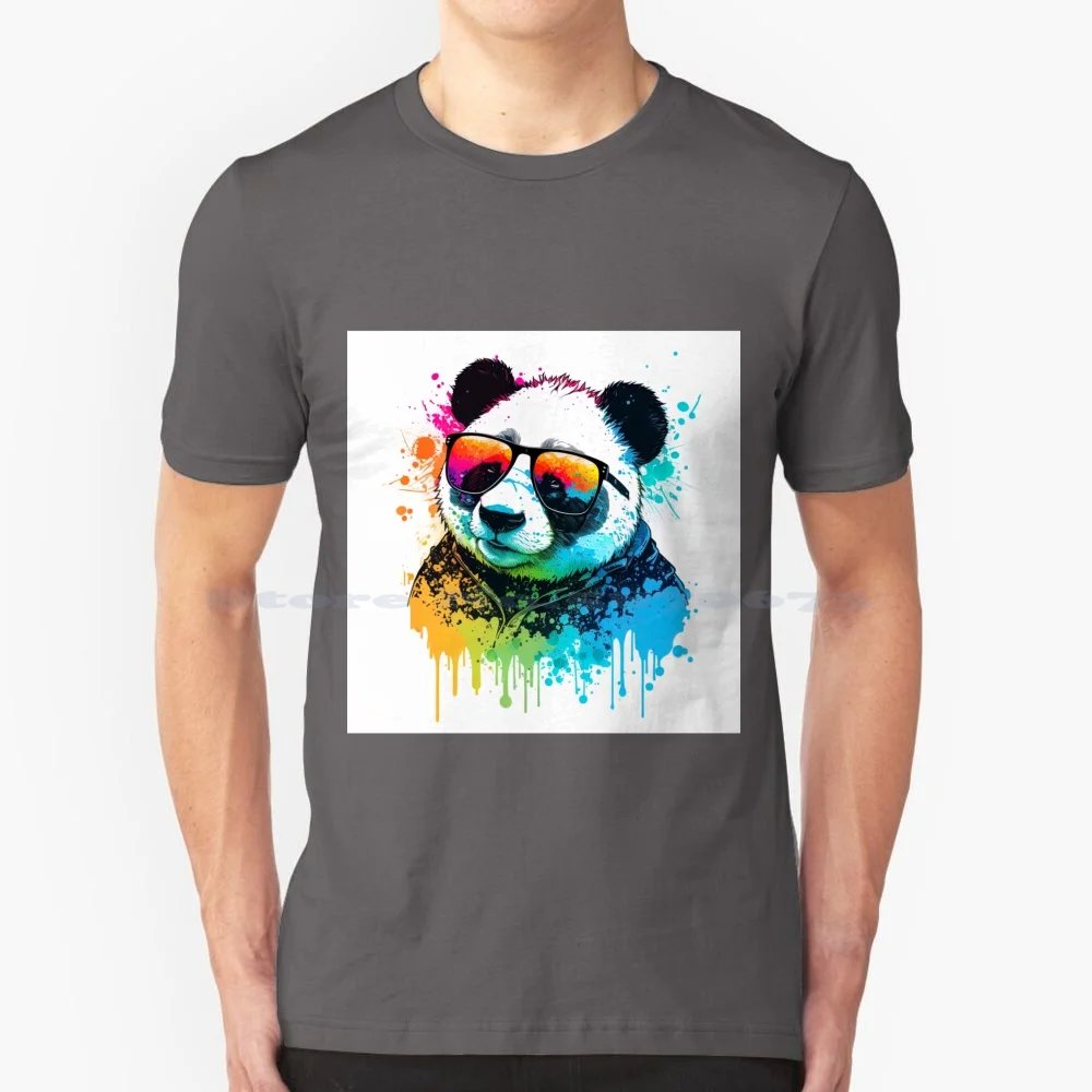 Panda Wearing Sunglasses T Shirt 100% Cotton Tee Shaun White Shaunwhiteart Swa Panda Bear Animal Pop Art Modern Art