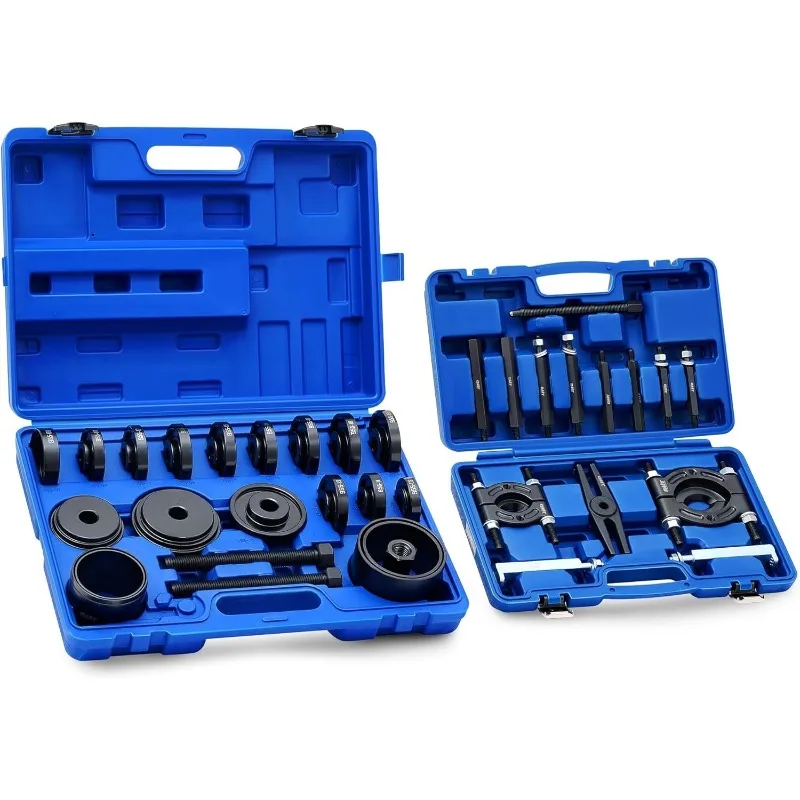 

38pc 2-in-1 Bearing Press Kit, Front Wheel Bearing Removal Kit with Sliding Screws Sleeves, 5 T Wheel Bearing S