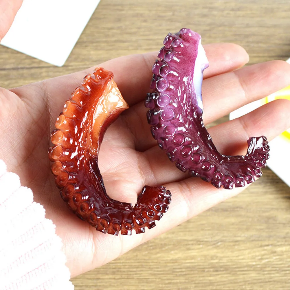 

6Pcs Fake Octopus Tentacles High Simulation Realistic Squid Decoration for Photography Festival Kitchen Display Seafood Food