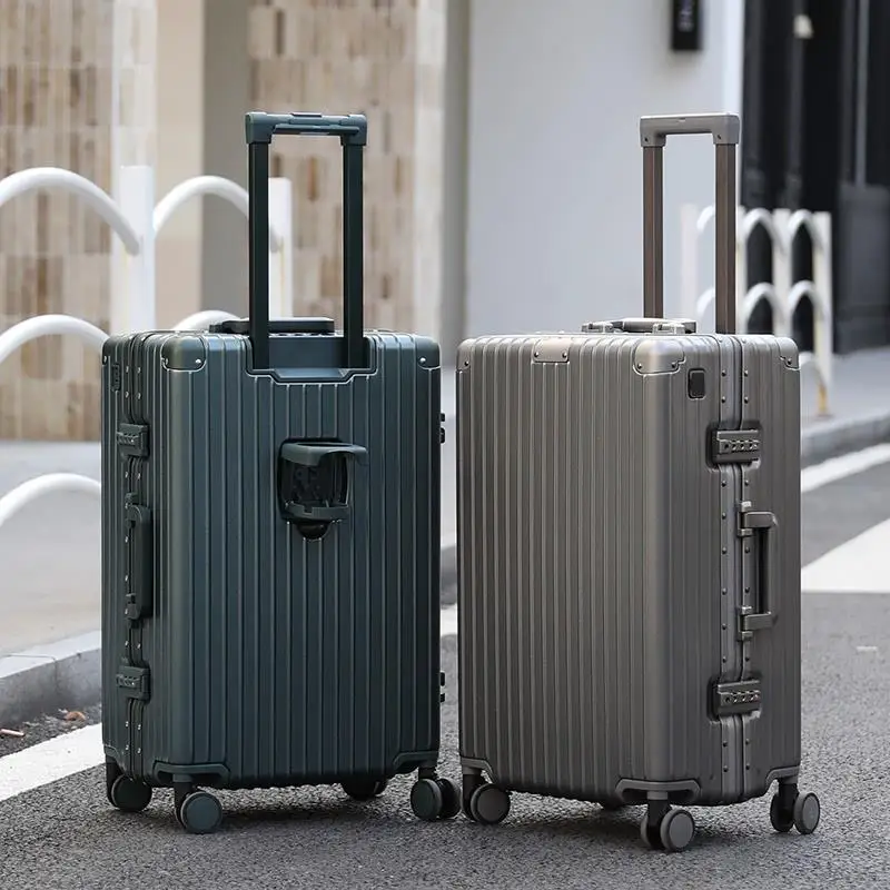 

Multifunctional 20-Inch Aluminum Frame Carry-On Suitcase Large Capaci Password Lo Travel Bag for Women Faionable Trendy