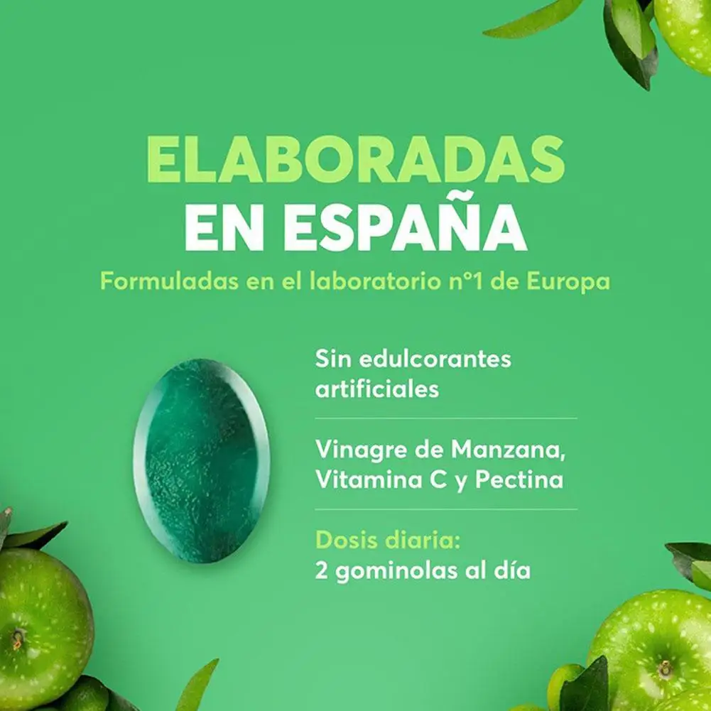 50pcs/bag Apple Gummy Supplement Vitamin Care Immune And Digestive System Health For Adults&Kids