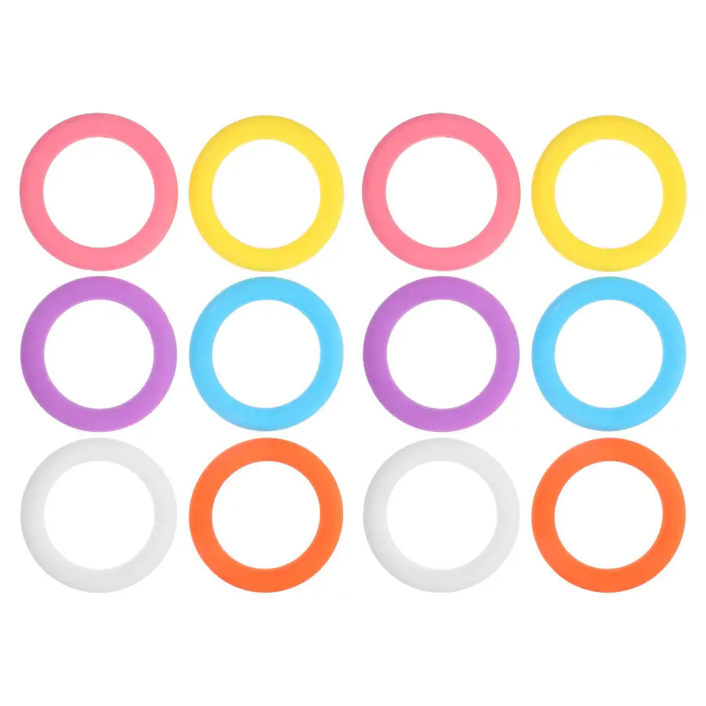 

Набор из 12 цветных круглых силиконовых элементов: неразъемные, безопасные, стильные подвески для брелоков и DIY-проектов