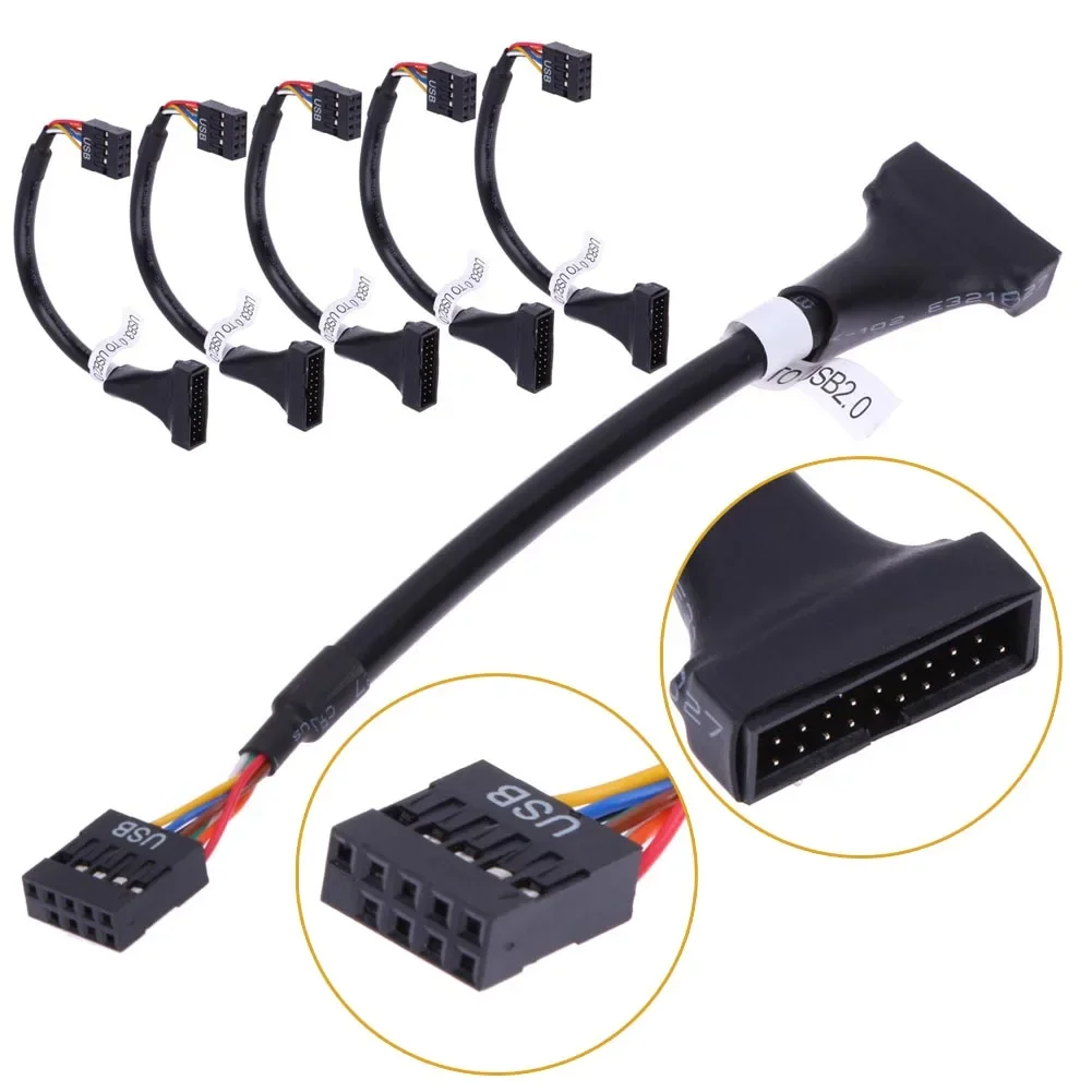 

1/2/5pcs/Set USB Converter Adapter for cd-rom /floppy drive panel USB 3.0 20 Pin Male to USB 2.0 9 Pin Motherboard Female Cable
