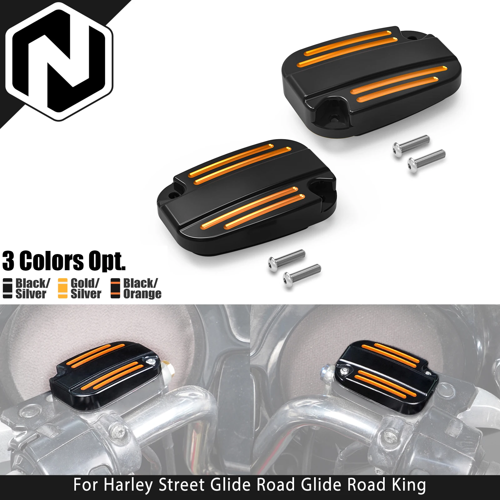 

For Harley Street Glide Road Glide Road King /Special 18-20 Front Brake Clutch Master Cylinder Cover Electra Glide Ultra Limited