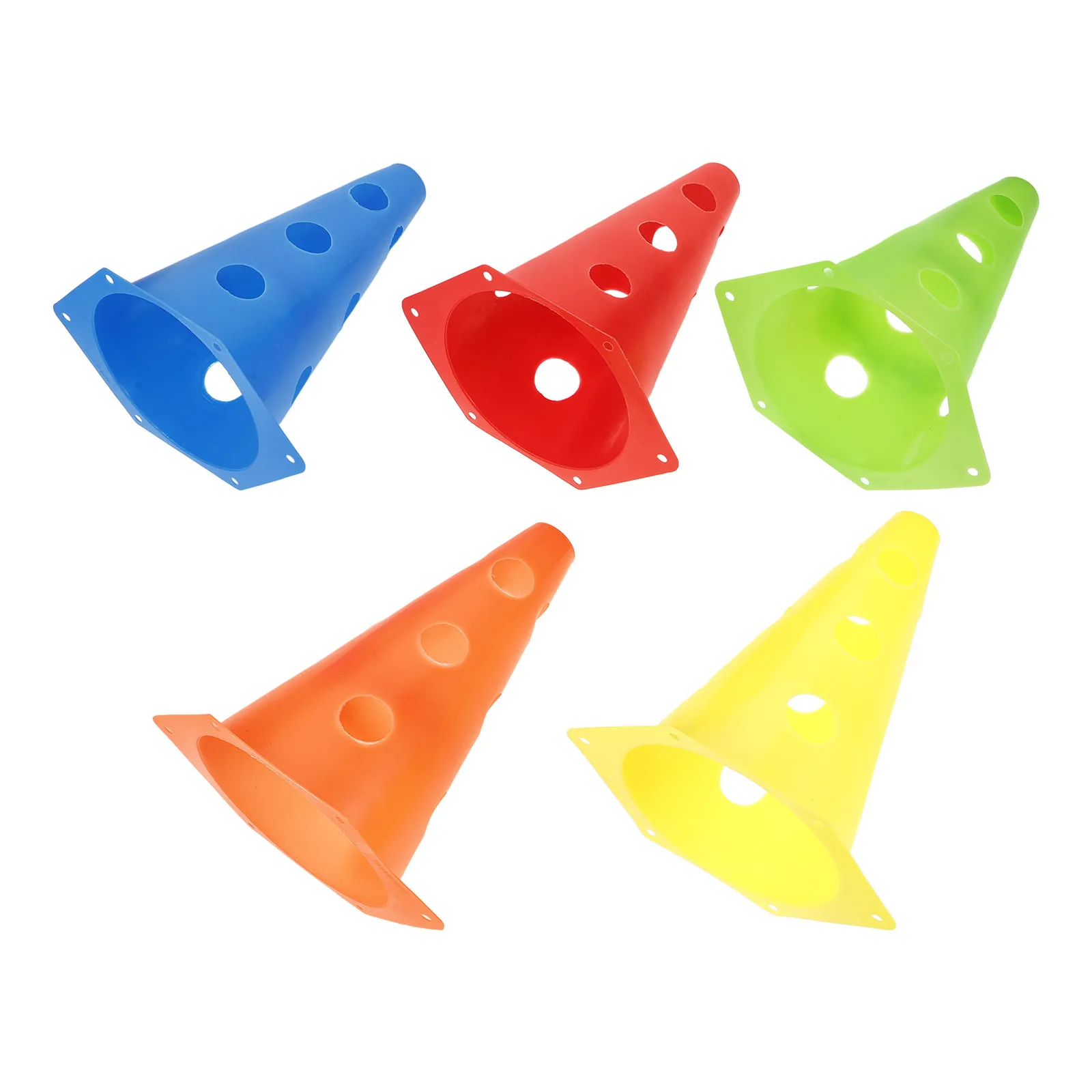 5Pcs Soccer Training Cones Plastic Sturdy Stackable Cones for Sports Training Football Agility and Endurance Drills Outdoor Use