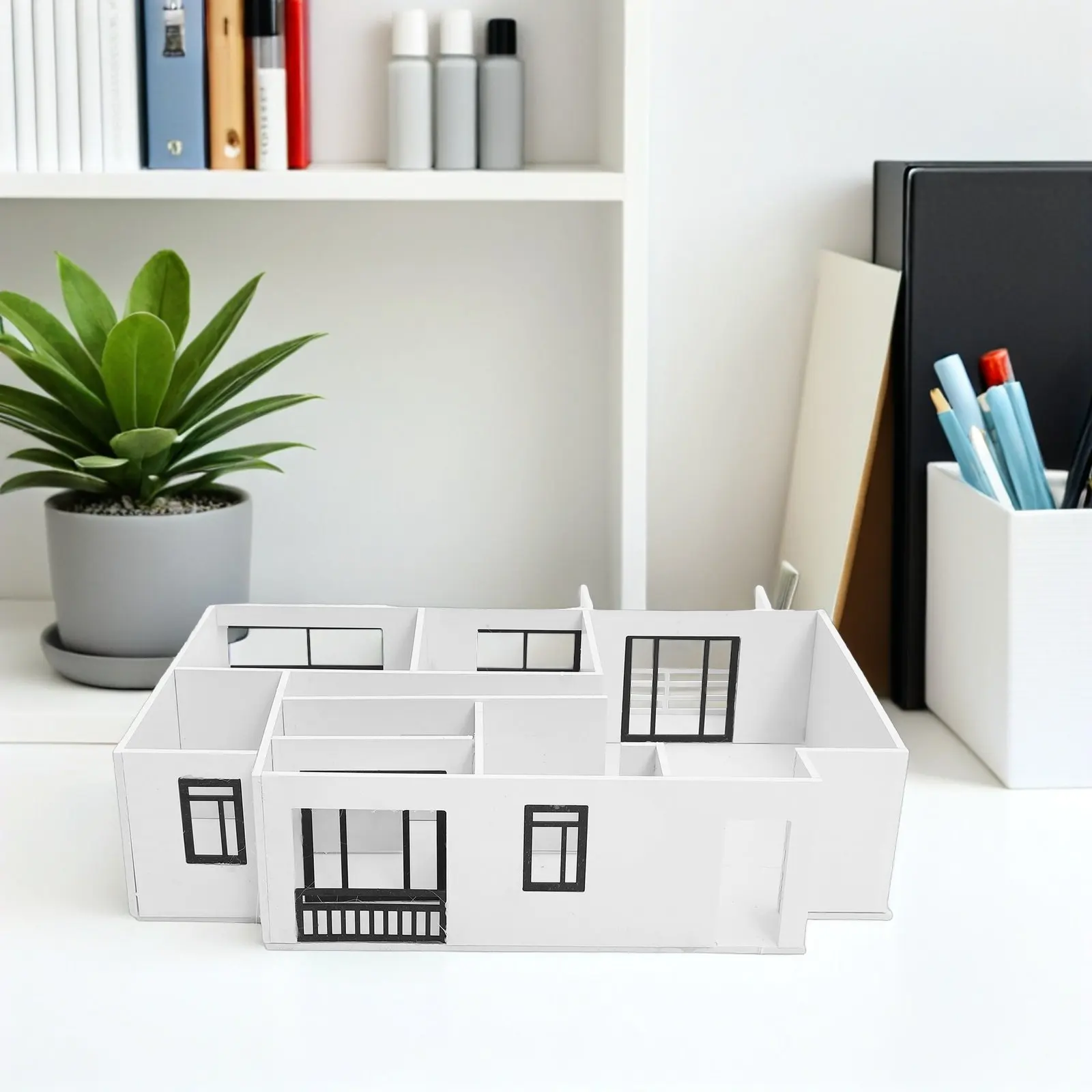 

1Set Apartment Layout DIY Unfinished 1:25 Scale Architectural Craft Kit Empty Miniature House Building Project Interior
