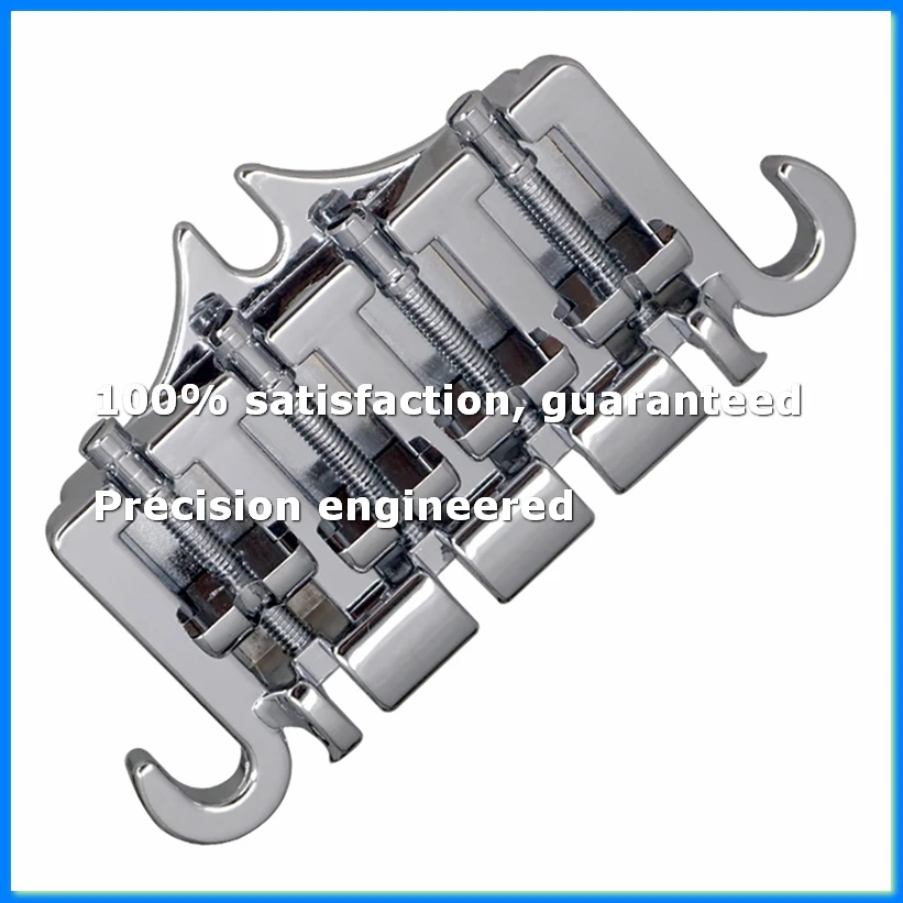 3 Point 4 String Bass Bridge Tailpiece Zinc Alloy Bridges with Saddle Replacement Parts for Style Bass,Silver-A73M