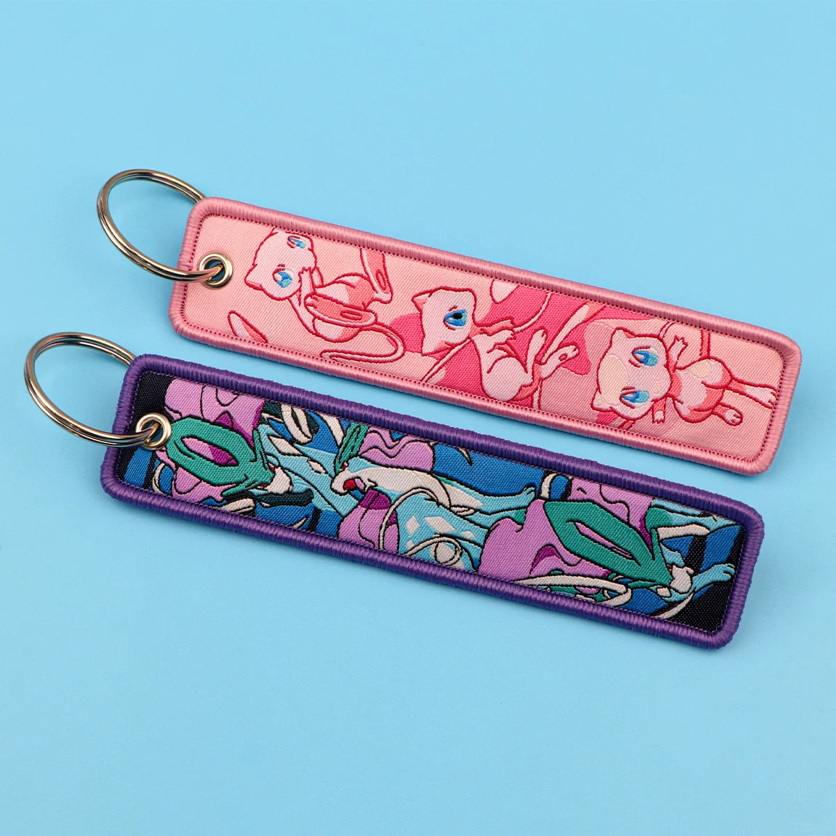 الكرتون الوحش التطريز مفتاح Fobs أنيمي العلامات الرئيسية سلاسل المفاتيح للدراجات النارية سيارات كيرينغ تأثيري اكسسوارات الهدايا #4