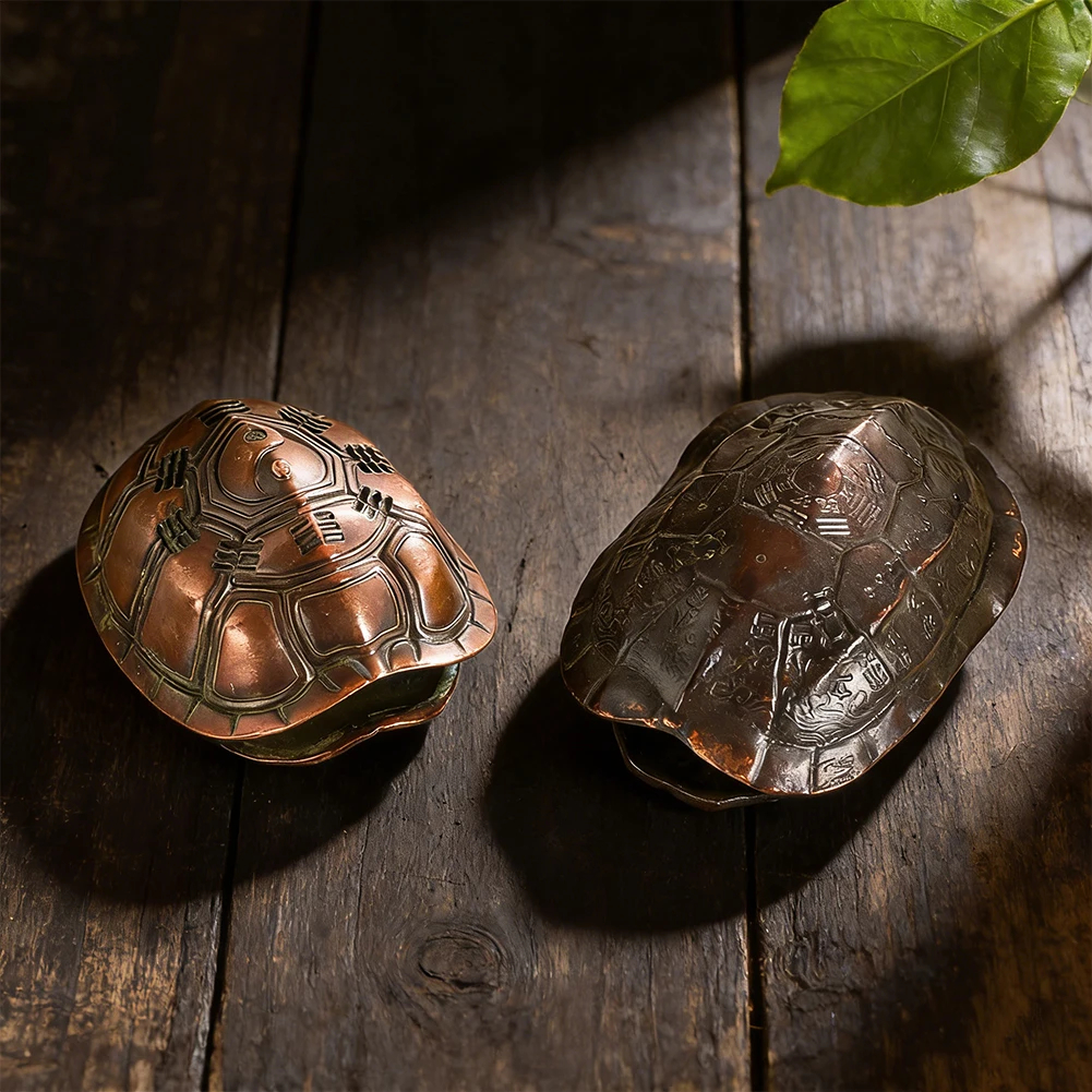 Chinese Divination Turtle Shell Figurines Miniatures I Ching Feng Shui Master Telling Props Tool Fortune Wealth Lucky Home Decor