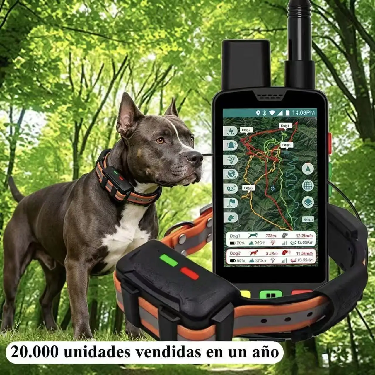 Smart Dog GPS Tracking Collar With Waterproof Design Android Compatible 18650 Charging Buckle & Two-Way Audio Communication