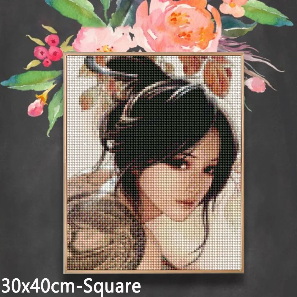 Diy Diamond Embroidery Paintings Full Square/Round Female Warrior Geisha Needlework Cross Stitch Kit Mosaic Home Decoration New